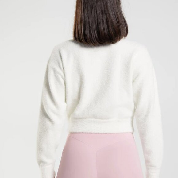 BNWT  WHITNEY SIMMONS X GYMSHARK EYELASH KNIT JACKET WHITE SZ XS - Picture 2 of 2